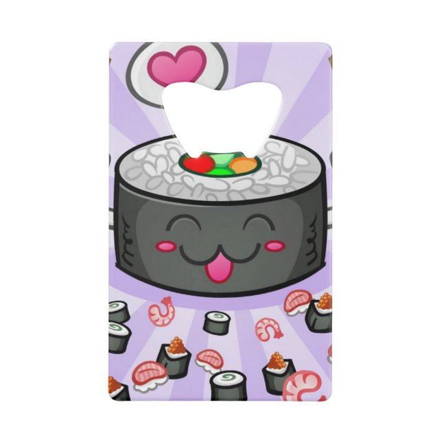 Sushi Cartoon Character Eating Lots of Shrimp (Front)