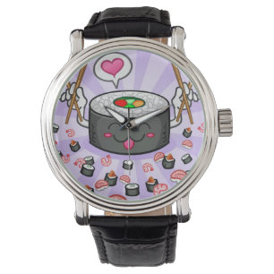 Sushi Cartoon Character Eating Lots of Shrimp Watch