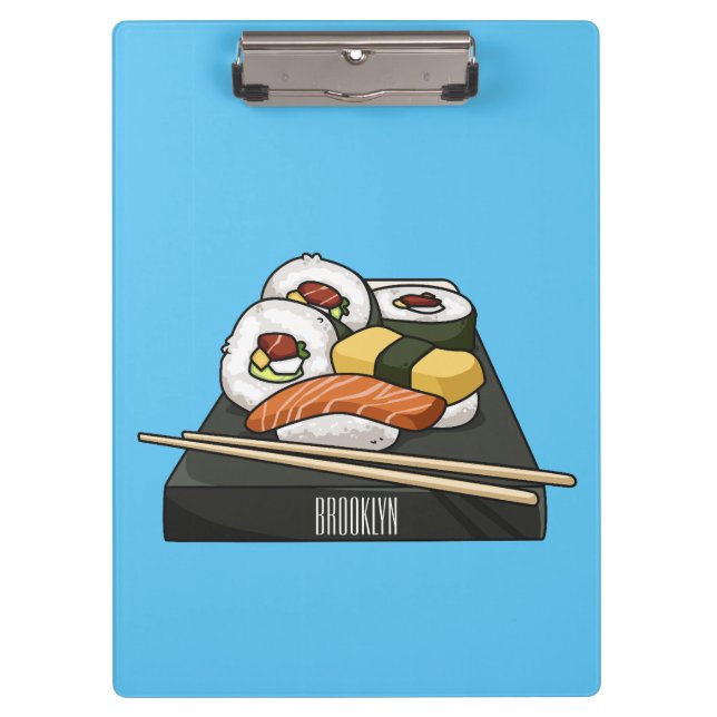 Sushi cartoon illustration  clipboard (Front)