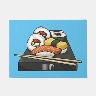 Sushi cartoon illustration  doormat