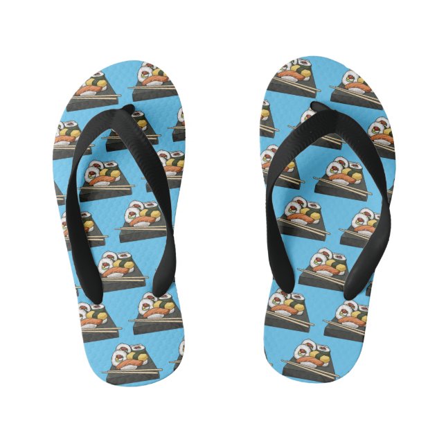 Sushi cartoon illustration  kid's thongs (Footbed)