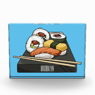 Sushi cartoon illustration photo block