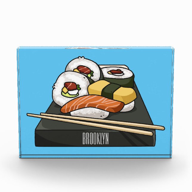 Sushi cartoon illustration  photo block (Front)