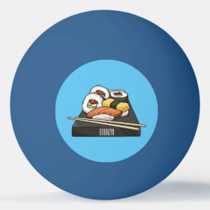 Sushi cartoon illustration ping pong ball