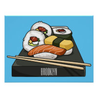 Sushi cartoon illustration