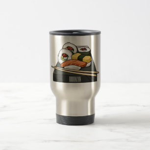 Sushi cartoon illustration  travel mug