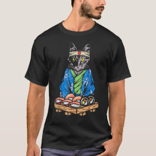 Sushi Cat Art T-Shirt