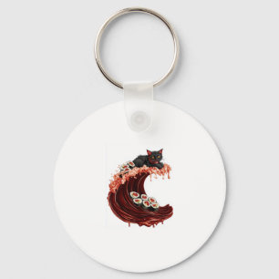 Sushi Cat Dreams � Quirky Japanese Food Kitty Key Ring