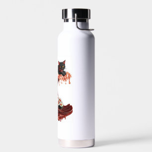 Sushi Cat Dreams Quirky Japanese Food Kitty Water Bottle