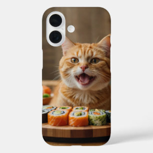 Sushi Cat Feast iPhone 16 Case