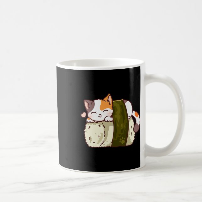 Sushi Cat Kawaii Anime Neko Japanese  Coffee Mug (Right)