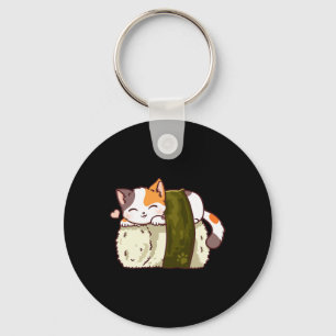 Sushi Cat Kawaii Anime Neko Japanese Key Ring