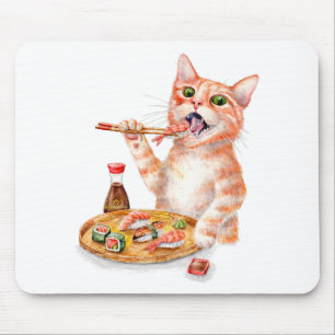 Sushi Cat Mouse Pad
