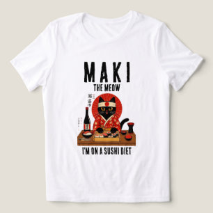 Sushi cat on a diet funny  Tri-Blend shirt
