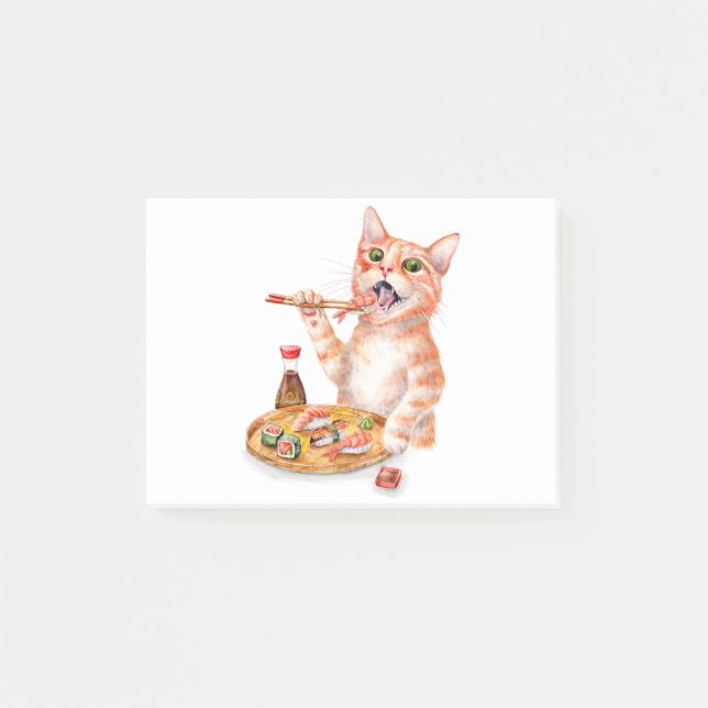 Sushi Cat Post-it Notes (Front)