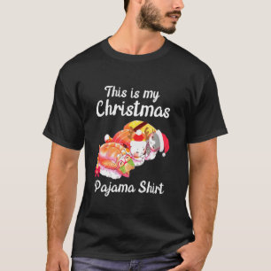 Sushi Cat Santa Cute This Is My Christmas Pajama C T-Shirt