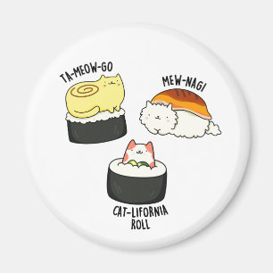 Sushi Cats Cute Sushi Pun Magnet