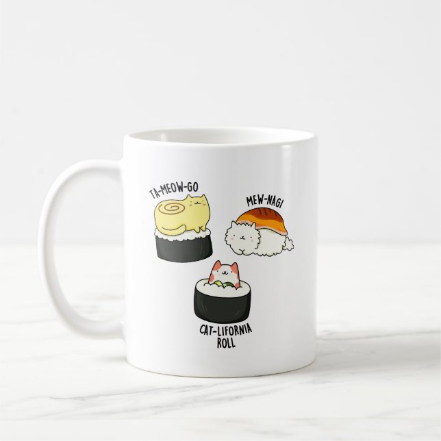 Sushi Cats Funny Sushi Pun  Coffee Mug (Left)