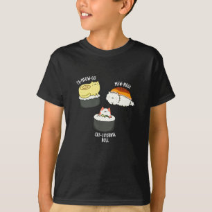 Sushi Cats Funny Sushi Pun Dark BG T-Shirt