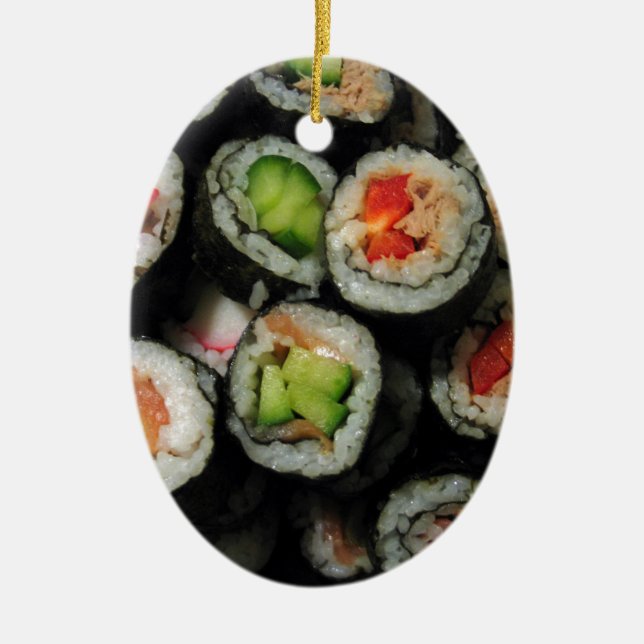 Sushi Ceramic Ornament (Front)