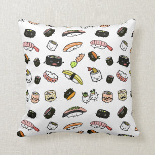 Sushi Characters Pattern Cushion