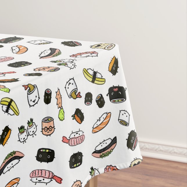 Sushi Characters Pattern Tablecloth (In Situ)