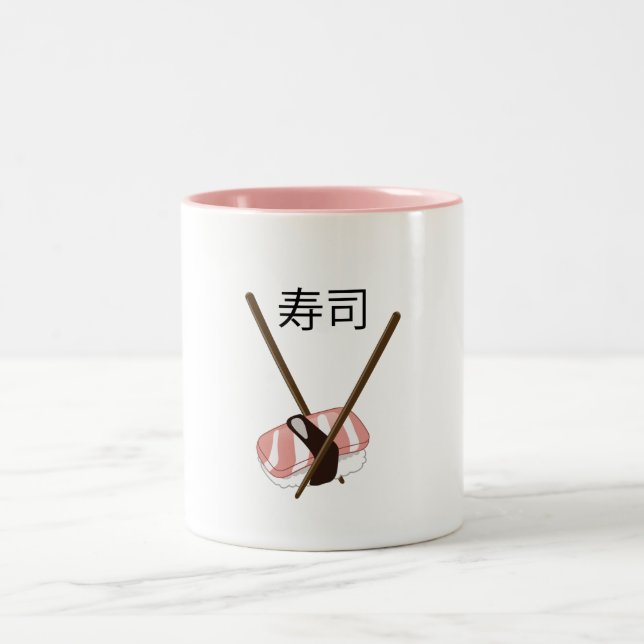 Sushi Chopsticks Two-Tone Coffee Mug (Center)