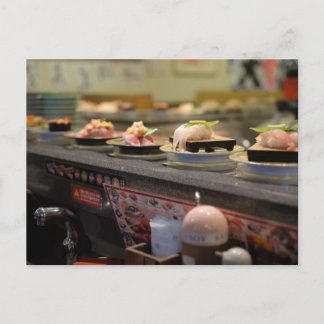 Sushi Conveyor Belt in Tokyo, Japan Postcard