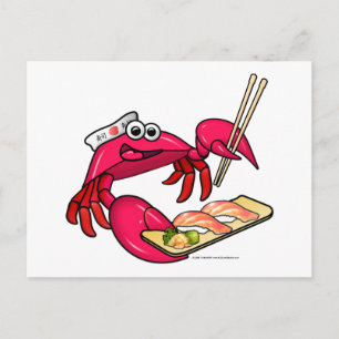 Sushi Crab Postcard