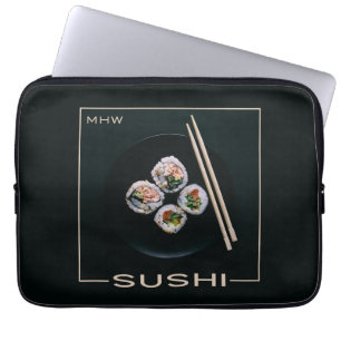 Sushi custom monogram laptop sleeves
