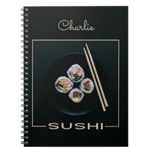 Sushi custom name notebook