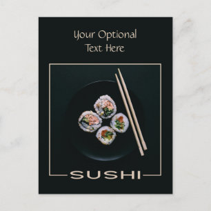 Sushi custom postcard