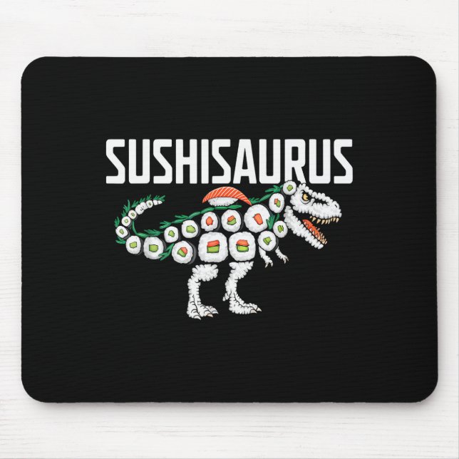 Sushi Dinosaur T-rex Japanese Food Funny Sushi Rol Mouse Pad (Front)