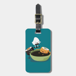 Sushi enjoy bath time funny luggage tag
