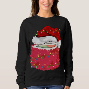 Sushi Fast Food Lover Xmas Santa Hat Sushi Christm Sweatshirt