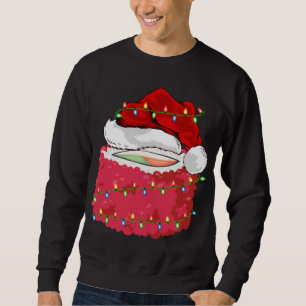 Sushi Fast Food Lover Xmas Santa Hat Sushi Christm Sweatshirt