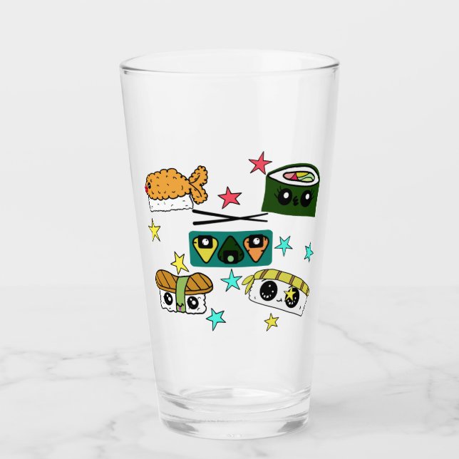 Sushi Fest Glass Tumblers (Front)