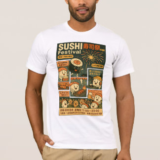 Sushi Festival Poster Design T-Shirt