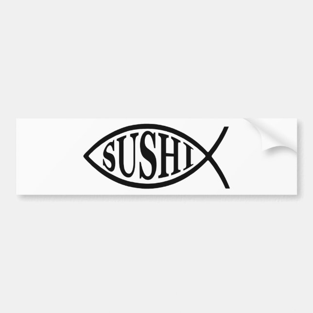 Sushi Fish Bumper Sticker (Front)