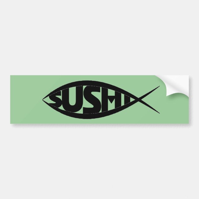 SUSHI FISH BUMPER STICKER (Front)