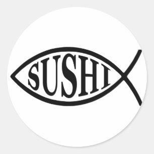 Sushi Fish Classic Round Sticker