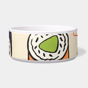 Sushi food, seamless pattern design.