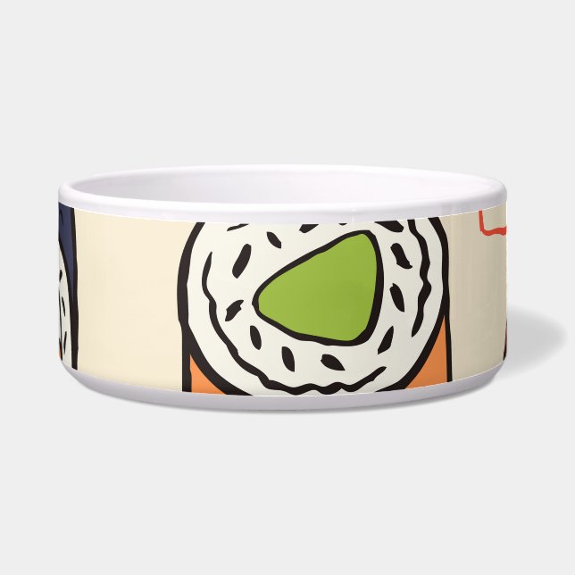 Sushi food, seamless pattern design. (Front)