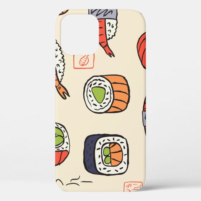 Sushi food, seamless pattern design. Case-Mate iPhone case (Back)