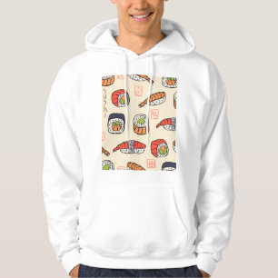 Sushi food, seamless pattern design. hoodie