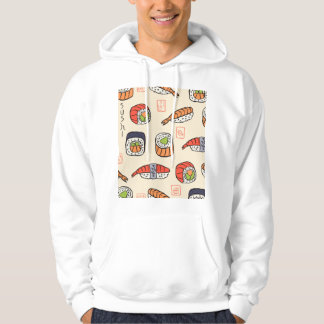 Sushi food, seamless pattern design. hoodie
