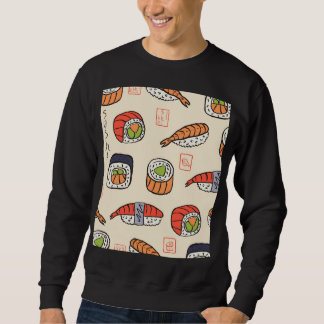 Sushi food, seamless pattern design. sweatshirt
