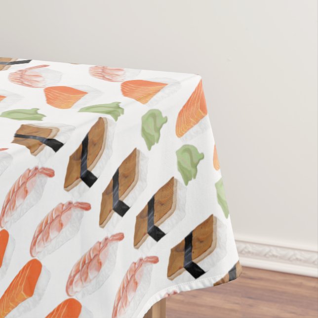 Sushi Foodie Hipster Tablecloth (In Situ)