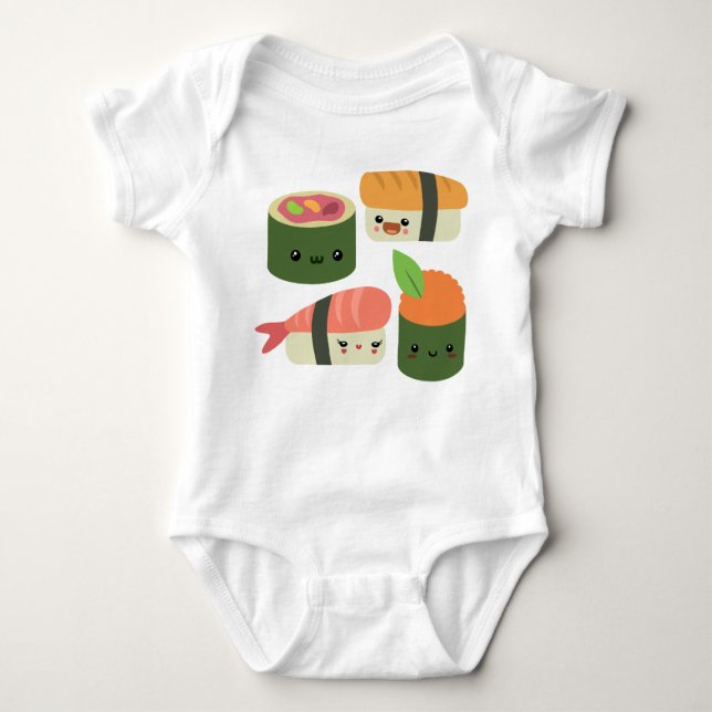 Sushi Friends Baby Bodysuit (Front)
