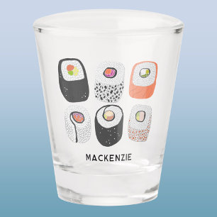 Sushi Fun Japanese Food Art Personalised Shot Glass